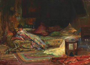 Oriental Interior Claudia Millian-Minulescu Posing in Oriental Interior